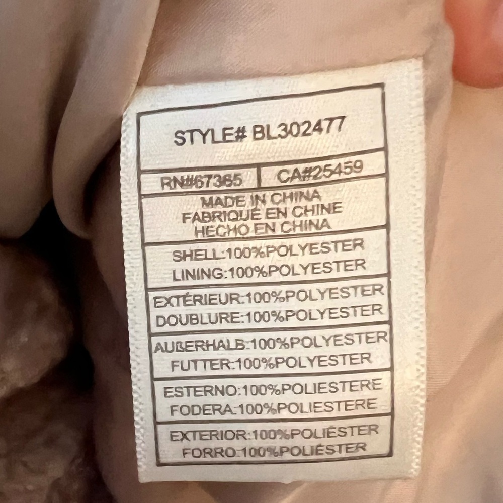 BB Dakota Plaid to See You in Light Camel Women’s Cropped Sherpa Jacket Size M - Picture 8 of 8